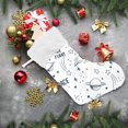 thumbnail image 6 of Coolnut 17.7 Inch Christmas Stockings, 2 PCS Cartoon Space Elements (2) Presonalized Large Stocking Sock for Family Holiday Xmas Party Decorations, 6 of 7