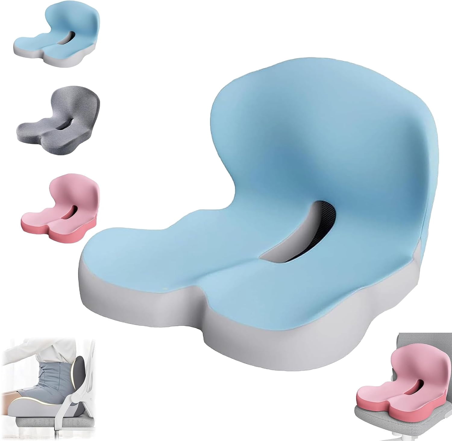 Firm Pad Egg Sitter Seat Cushion with Optimal Lumbar Support | As