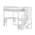 thumbnail image 3 of Classic Twin High Loft (ladder on end) + Desk + Staircase, White, 3 of 14