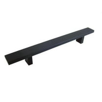 10 in. Rectangular Matte Black Cabinet Bar Pull Handle
