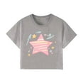 thumbnail image 5 of Otvok Spring and Summer T-shirt Tops for Women Casual Star Print Round Neck Short Sleeve Blouse, 5 of 6