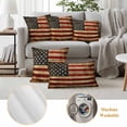 thumbnail image 2 of 2 Pack Outdoor Waterproof Throw Pillow Covers,Independence Day USA Flag Decorative Square Pillow Case Patio Pillowcases for Chair Couch Sofa 16x16in, 2 of 9