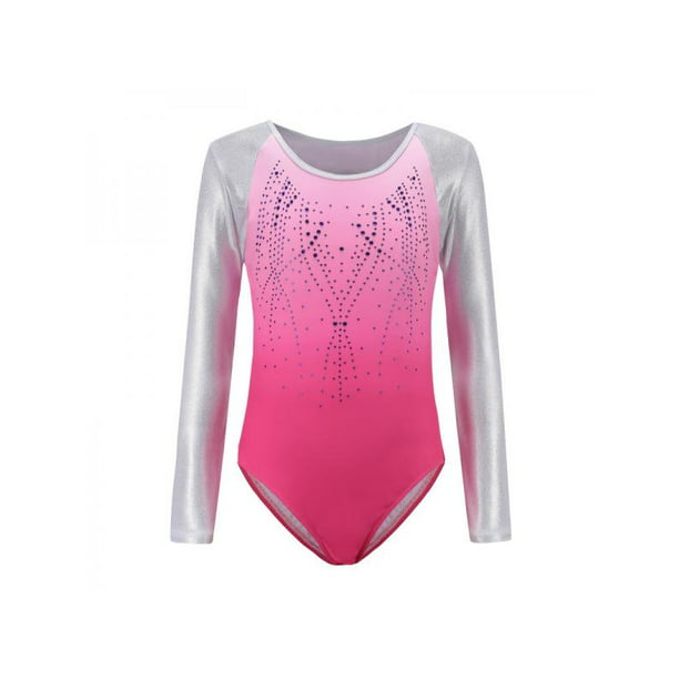 MarinaVida Kids Girls Long Sleeve Gymnastics Leotard Dress Ballet Dance  Costume Dancewear (Little Girls & Big Girls)