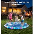 thumbnail image 6 of LED Glowing Splash Pad Sprinkler for Kids & Dogs, 60" Non-Slip Outdoor Water Toys Toddler Sprinkler Pool Splash Pad/Play Mat,LED Light Boys Girls Yard Sprinkler Pool for Age 1 2 3 4 5 6 7 8 9, 6 of 8
