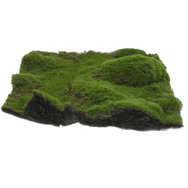 Alfombra de musgo artificial realista, césped falso para manualidades, decoración de jardín, accesorios para casa de muñecas en miniatura para uso en interiores y exteriores, 30 cm x 30 cm