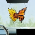 thumbnail image 6 of Msgweeeg Rearview Mirror Hanging Accessories Home Decor Living Room Butterflys Sunflower Suncatcher, 6 of 10