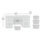 Sauder Palladia Engineered Wood 6-Drawers Executive Desk in Select Cherry