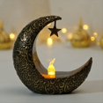 thumbnail image 3 of Candelabro de Luna Estrellada Festival de Ramadán Decoración del Hogar Fiesta de Viento Linterna Vela Lámpara de Escritorio Electrónica Moda C, 3 of 5