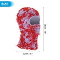 thumbnail image 2 of Uxcell Fuzzy Distressed Balaclava Ski Mask Camo Knitted Full Face Cover for Skiing Motorcycle Riding Light Purple Red, 2 of 6