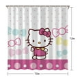 thumbnail image 5 of Waterproof Hello Kawaii Cat Cute Shower Curtain 72x72 Inch Polyester Unique Shower Curtain for Bathroom Hotel Home Bathtub Accessories Decor with 12 Plastic Hooks, 5 of 6