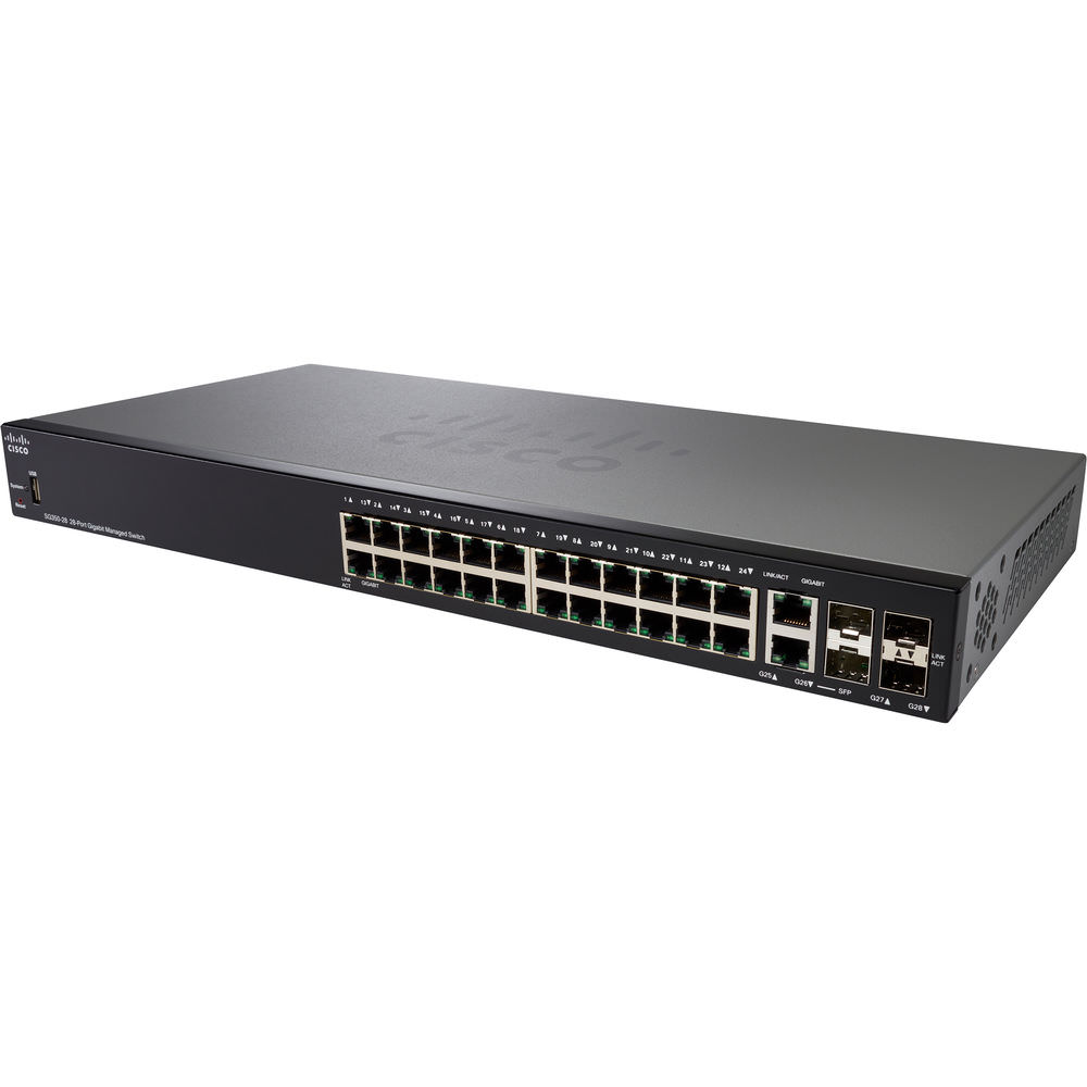 Cisco SG350-28P 28-Port Gigabit POE Managed Switch - image 3 of 3