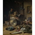 thumbnail image 3 of Willem Kalf 12x14 Black Modern Framed Museum Art Print Titled - Peasant Interior with Woman at a Well (C.1642-43), 3 of 5