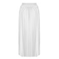 thumbnail image 5 of Loopsun Womens Summer Skirts, Womens Solid Color A-line Satin Medium High Waist Elastic Waist Pleated Skirt White XXXXL, 5 of 5