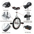 thumbnail image 2 of Yescom 16 In Wheel Outdoor Unicycle Adjustable Seat Exercise Bicycle Balance Training for Adults Teenagers Kids Silver, 2 of 9