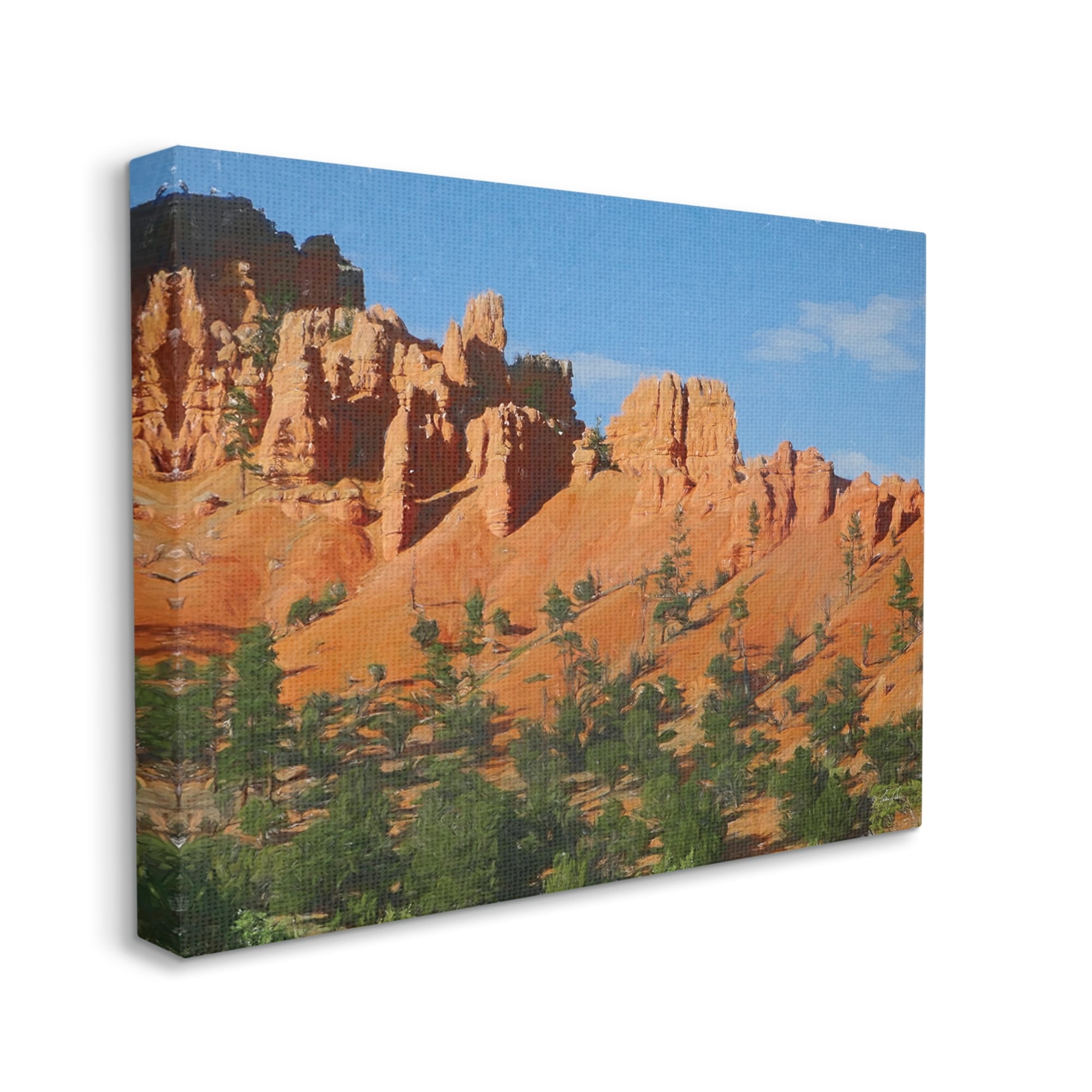 Stupell Desert Canyon Valley Slope Landscape Painting Gallery Wrapped Canvas Print Wall Art