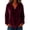 Wine, variant on Iroehba Hoodies for Women Solid Hooded Drawstring Pocket Drop Shoulder Regular Cut Pullover, Soft Casual Versatile Daily Outfit