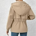 thumbnail image 4 of HaiMao Rain Jackets for Women Clearance Waterproof Packable Hooded Rain Coat Lightweight Windbreaker with Pocket Coffee 10(XL), 4 of 8