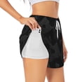 thumbnail image 1 of Balery Black Poker Pantalones cortos deportivos para mujer con forro y dos bolsillos, elásticos, para entrenamiento, gimnasio, yoga-Medium, 1 of 7