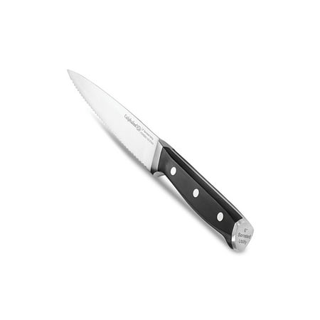 5.5 Inch Serrated Utility Knife - Calphalon Classic Forged Cutlery 6-Inch Serrated Utility Knife, 1932940