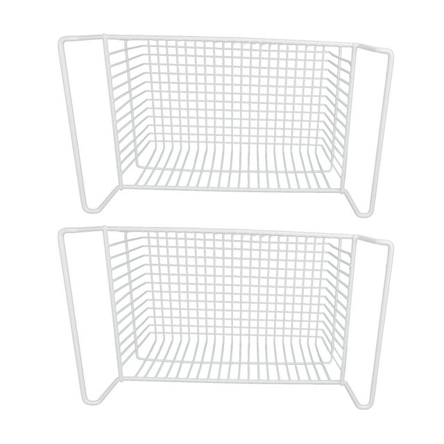 2Pcs Freezer Organizer Bins, Strong Bearing Freezer Basket With Handle For Kitchen Cabinets Pantry