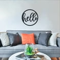 thumbnail image 6 of Hello Round Sign - Metal Wall Art, 6 of 6