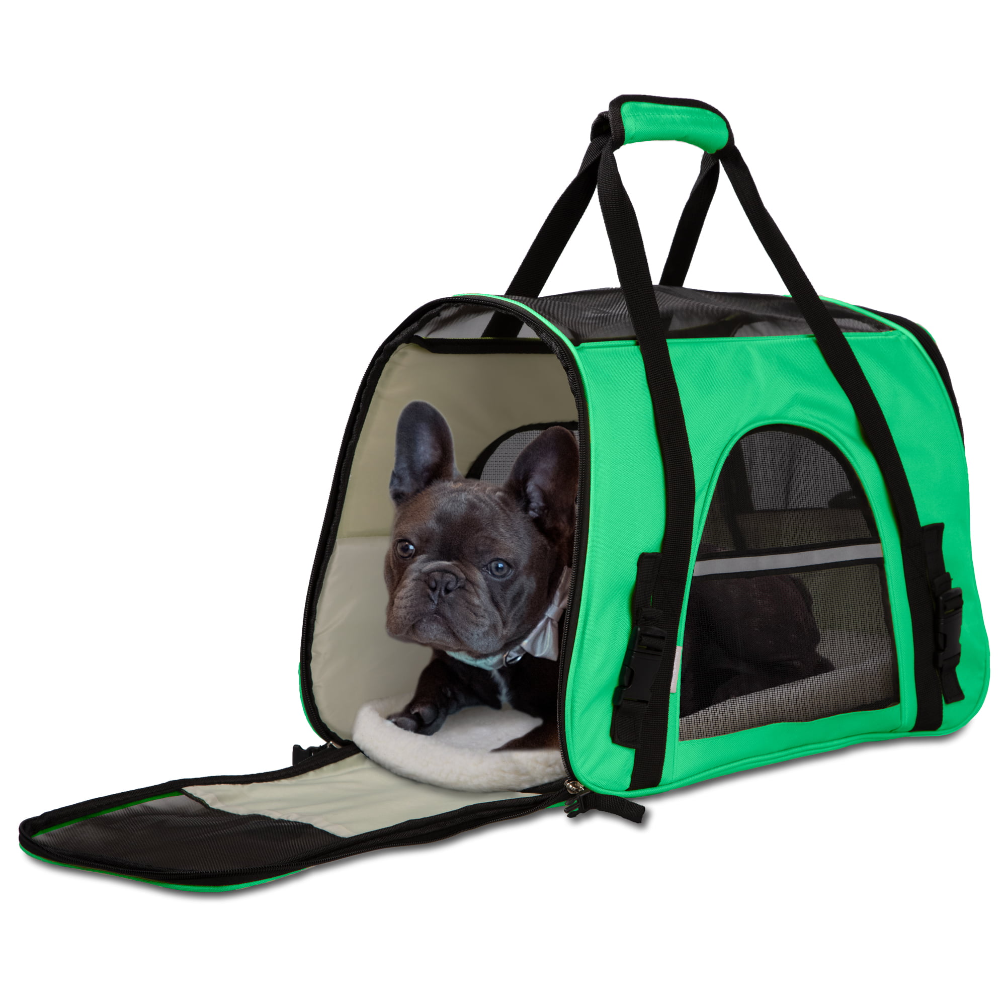 安い販売オンライン Bananas Green Pattern Pet Carriers for Small CatsDogs Sides A  キャリーバッグ、スリング