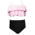 thumbnail image 5 of XZNPDUCQ Girls Swimsuit Bikini Sets 2 Piece Color Block Bathing Suits For Teen Girls Swimwear Swimming Suit For Girls 13-14 Years Pink, 5 of 9