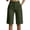 Green, variant on Bermuda Shorts for Women Dress High Waisted Pleated Shorts Business Casual Wide Leg Work Office Shorts with Pockets Green L