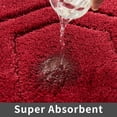 thumbnail image 6 of Extra Thick Bath Linen Rug Set Soft Plush Anti-Slip Bath Mat Water Absorbent Shaggy Polyester for Bathroom Living Room Bedroom Gray 24x36 Inches, 6 of 7