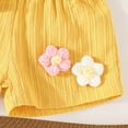 thumbnail image 5 of TOWED22 Toddler Baby Summer Clothing Sets 2 Piece Sleeveless Tank Tops and Elastic Waist Shorts Outfits Clothes(Yellow,6-9 M), 5 of 6