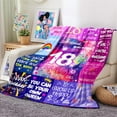 thumbnail image 3 of 18th Birthday Gifts for Girls - 18 Year Old Girl Birthday Gifts Crown Throw Blanket Gift Ideas for Girls Soft Flannel Floral Throw Blanket for Kids Girls Birthday Gift for Kids Room Decor,80"x60", 3 of 6