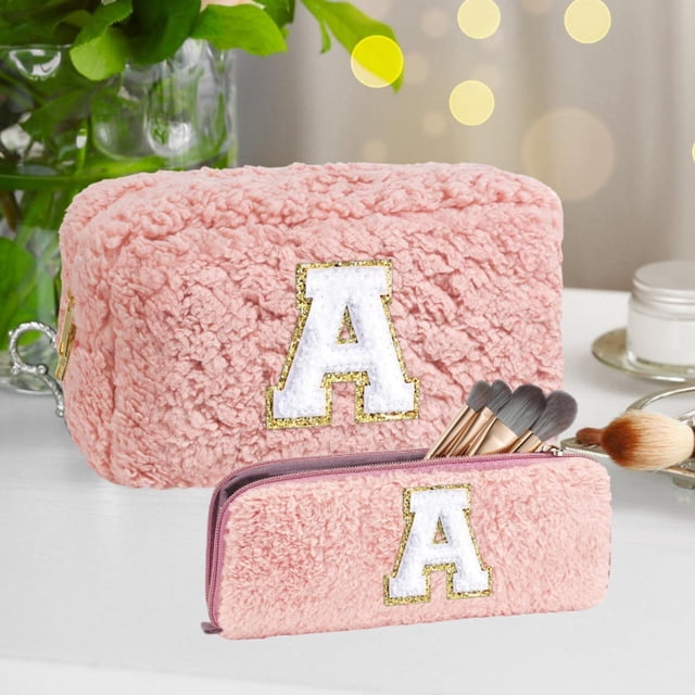 Bolsita de maquillaje de la bolsa de tocador de la bolsa de lavado de la gran capacidad regalos de la bolsa cosmética organizador de maquillaje para Rosa