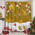 thumbnail image 6 of 60x72 Inch Shower Curtains for Bathroom, Red Green Christmas Fabric Bath Curtain Decor, Xmas Ball Snowflake Winter Waterproof Restroom Curtains Shower Set Accessories with 12 Hooks 60 Inch, 6 of 8