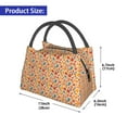 thumbnail image 2 of Yiaed Autumn Leaves 3 Print Lunch box lunch bag Portable Insulated Lunch Box for Women Men Cooler Tote Bag with Front Pocket for Work Picnic Travel, 2 of 6