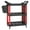Black and Red, variant on RONG-3 3-Tier Rolling Tool Cart with Wheels, 200 LBS Capacity Plastic Utility Cart with Side Shelves, Mobile Service Tool Organizer for Garage, Warehouse, Workshop, Black and Red