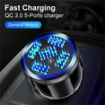 thumbnail image 2 of Jubipavy 5 USB Car QC3.0 Charger 5V Car Mobile Phone Fast Charge Charger, 2 of 8