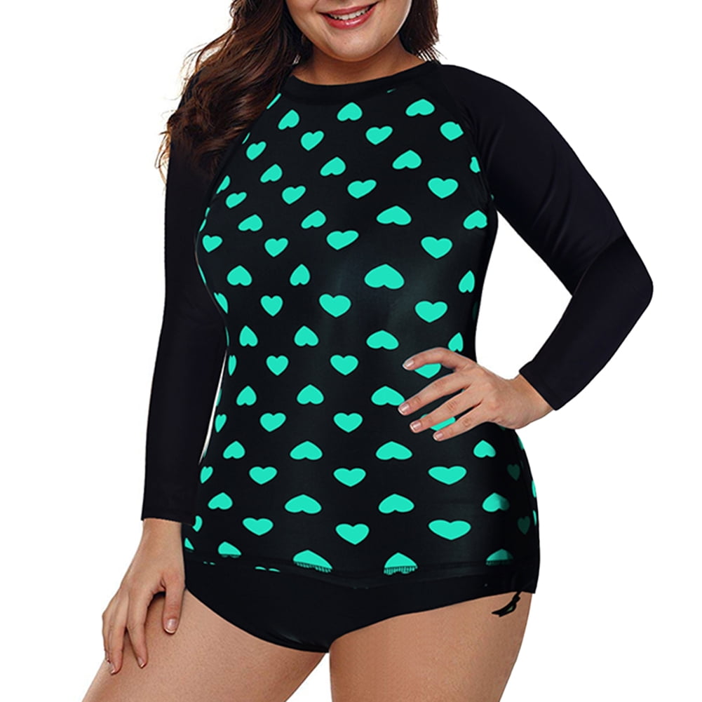 long sleeve plus size swimsuits