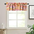 thumbnail image 3 of Retro 70s Groovy Valance, Vintage Abstract Funky Modern Art Boho Pink Orange Spiral Swirl Waves Print Blackout Window Valance for Bedroom Living Room Bathroom, 54x18in, 3 of 5