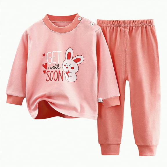 HCNTES Baby Clothes Toddler Boy Clothes LongSleeve Tee Shirt Jogger Pants 2Pcs Fall Winter Outfits Set(12-18 Months,Pink&4)