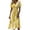 Yellow, variant on Long Dresses for Women Summer Wrap V-Neck Short Sleeve Vintage Dress Evening Party Beach Vation Sundress
