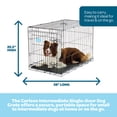 thumbnail image 2 of Carlson Pet Products Secure and Foldable Single Door Metal Dog Crate, Black, Intermediate, 36"L x 23"W x 25.5"H, 2 of 11