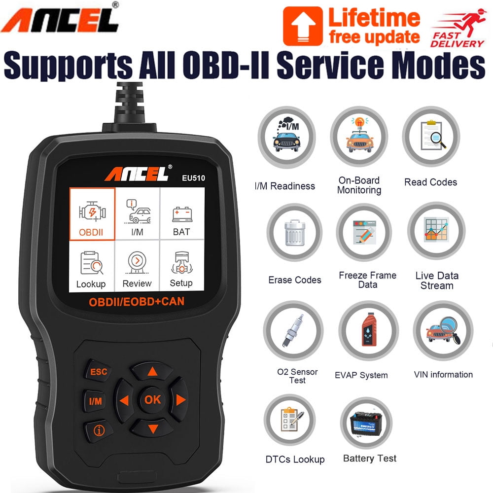 ANCEL AD530 Full OBD2 Engine Code Reader Smog Test Diagnostic Tool 12V