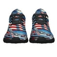 thumbnail image 5 of We Wish You Ameri ChriStas Santa American flag Shoes Sneakers for Women Men Black Size 8, 5 of 7