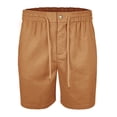 thumbnail image 2 of Shorts for Men Casual Drawstring Elastic Waist Solid Color Pockets Sweat Shorts Breathable Cotton Shorts Lightweight Summer Beach Daily Wear, 2 of 6