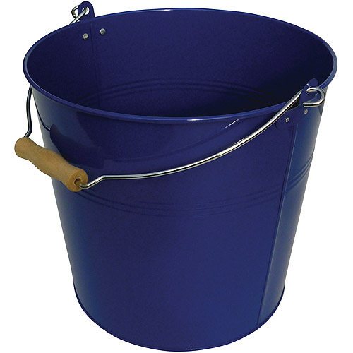 Round Metal Bucketnavy Blue