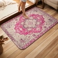 thumbnail image 4 of Area Rug Indoor Outdoor 47.2"x63",Boho Pink Absorbent Non Slip Accent Carpet,Middle Century Boho Geometric Abstract Southwestern Low Profile Floor Mat for Entryway Foyer Living Room Bedroom Patio, 4 of 9