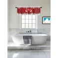 thumbnail image 4 of Christmas Deer Valances for Windows, Merry Christmas Snowflake Red Light Filtering Window Treatment Valances, Rod Pocket Small Curtains for Kitchen/Bathroom, 60"x18", 4 of 9