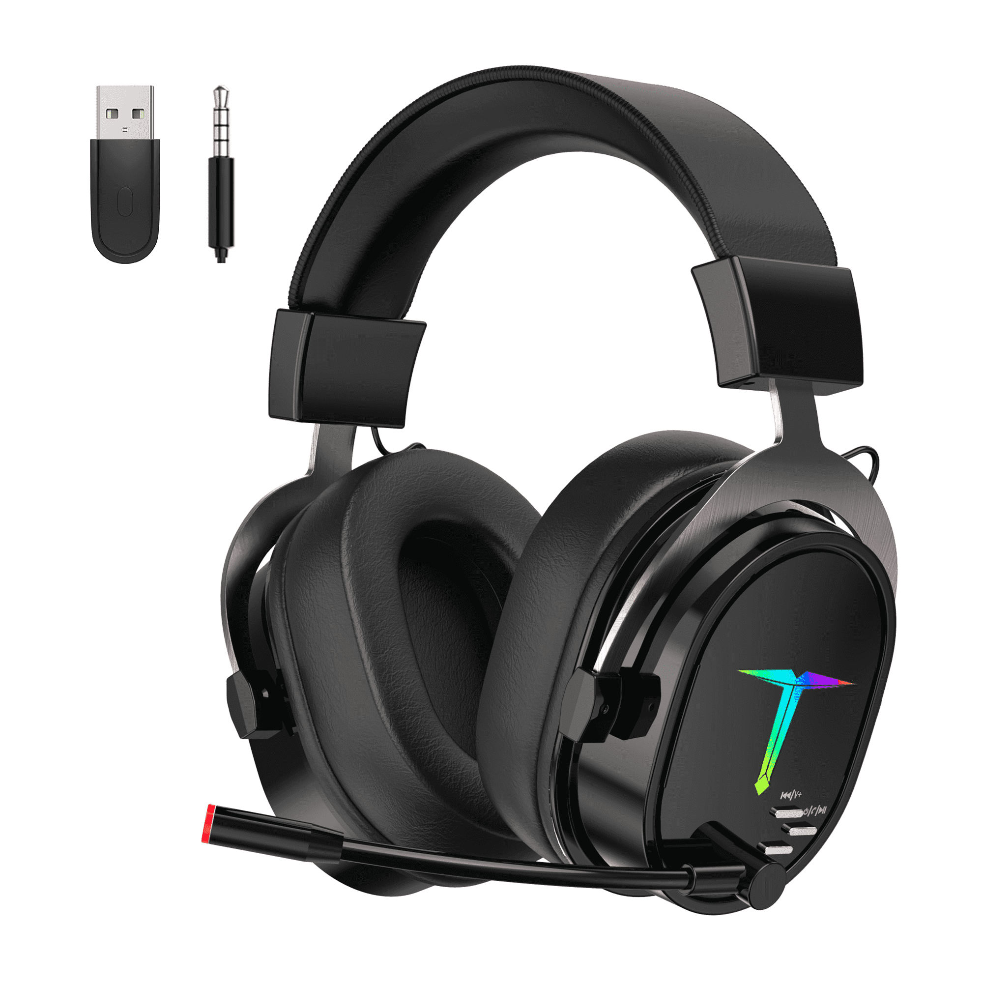 UHM Wireless Gaming Headset for PC PS4 PS5 Nintendo Switch Over Ear 2.4G Bluetooth Gaming Headphones with Noise Canceling Microphone 7.1 Surround Sound 3.5mm Wired Mode for Xbox Series Black Walmart.c...