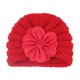thumbnail image 4 of Sombreros a rayas de flores para bebés, gorros de lana de punto suave, decoración de ropa, accesorios de turbante, regalo de cumpleaños, 4 of 4