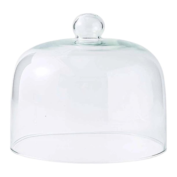 Tapa de cristal transparente multifuncional para tartas y postres. 18cm x 21cm